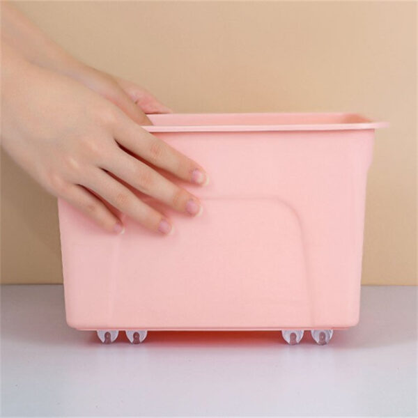 One-way Stickable Storage Box With 4 Wheels - Image 2