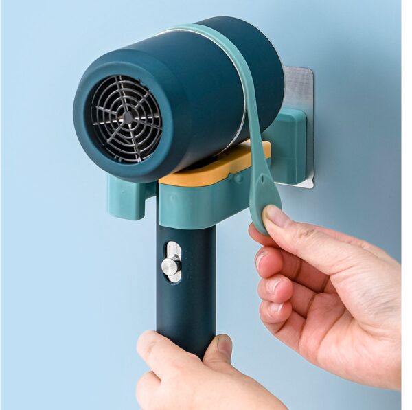 Hair Dryer Rack Toilet Wall-mounted Punch-free Woundable Multifunctional Blower Rack Bathroom Toilet Tools - Image 7