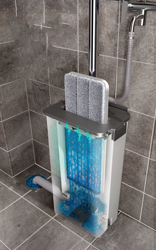 360 Degrees Shaft Rotates Aluminum Alloy Rod Floor Mop and Bucket Set Professional Floor Cleaning System - Image 5