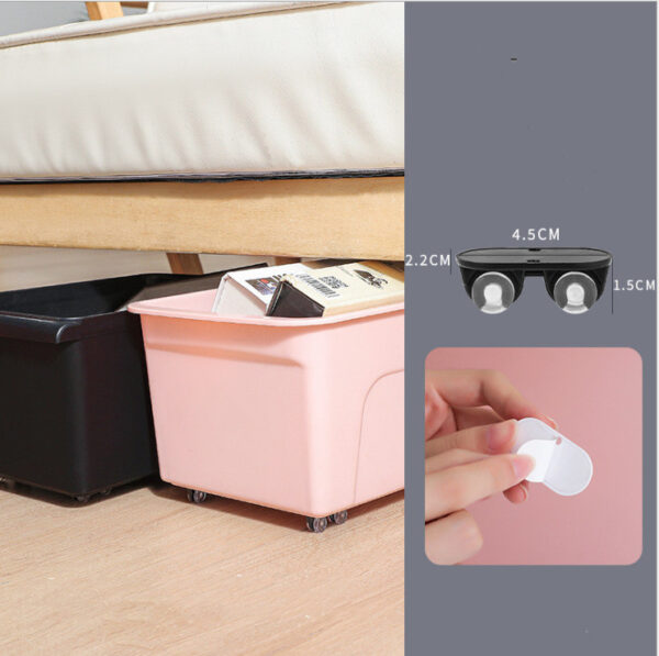 One-way Stickable Storage Box With 4 Wheels - Image 8