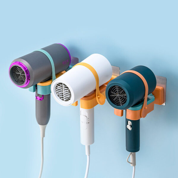 Hair Dryer Rack Toilet Wall-mounted Punch-free Woundable Multifunctional Blower Rack Bathroom Toilet Tools - Image 2