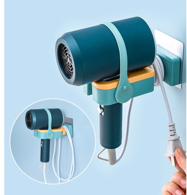 Hair Dryer Rack Toilet Wall-mounted Punch-free Woundable Multifunctional Blower Rack Bathroom Toilet Tools - Image 10
