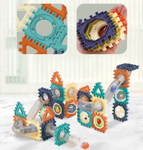 Color Window Building Blocks Sliding Beads Transparent Pipe Assembly Blocks - Image 3