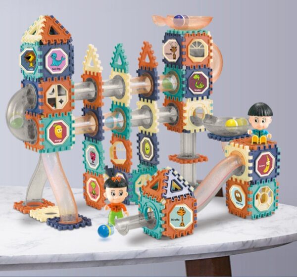 Color Window Building Blocks Sliding Beads Transparent Pipe Assembly Blocks - Image 2